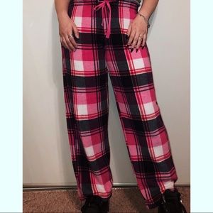 Pink Plaid Pajama Pants
